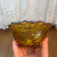 Vintage Indiana Amber Iridescent Carnival Glass Candle Holder