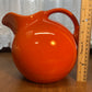 Vintage Atomic Orange Ball Pitcher