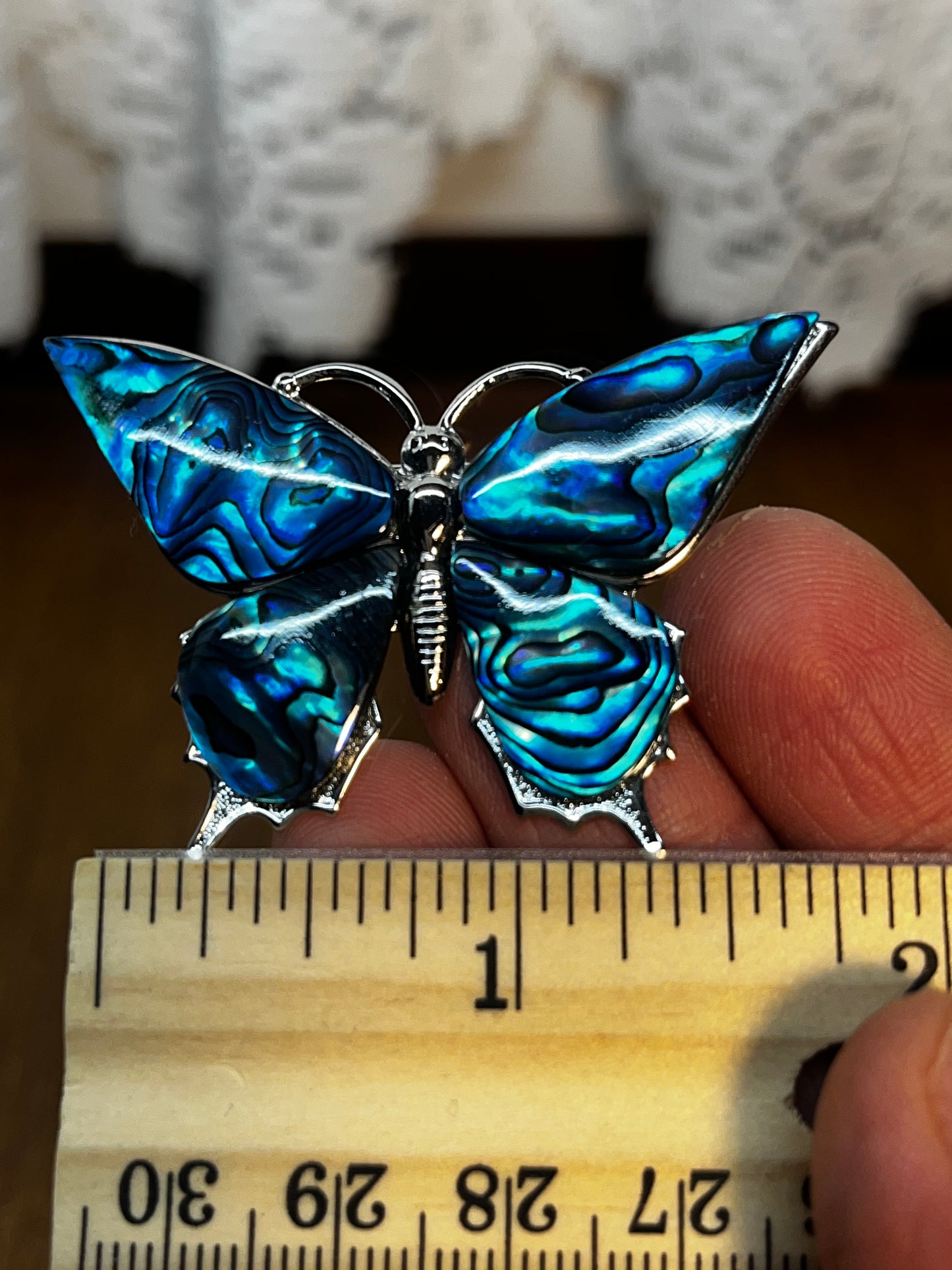 Vintage Blue Butterfly Brooch