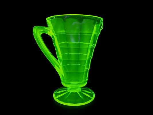 Vintage Clear Uranium Glass Creamer