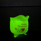 Vintage Heisey Parkersburg IA Souvenir Uranium Glass