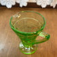 Vintage Clear Uranium Glass Creamer