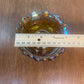 Vintage Indiana Amber Iridescent Carnival Glass Candle Holder