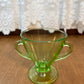 Vintage Uranium Glass Cream And Sugar Set