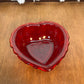 Vintage Ruby Red Fluorescent Heart