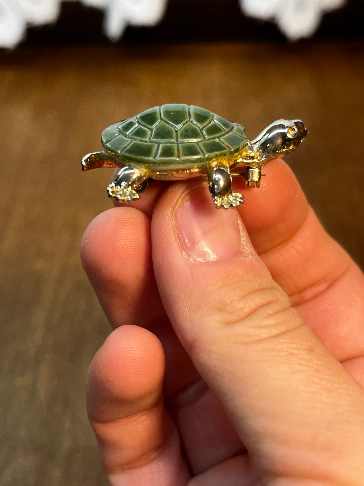 Small Turtle Brooch is