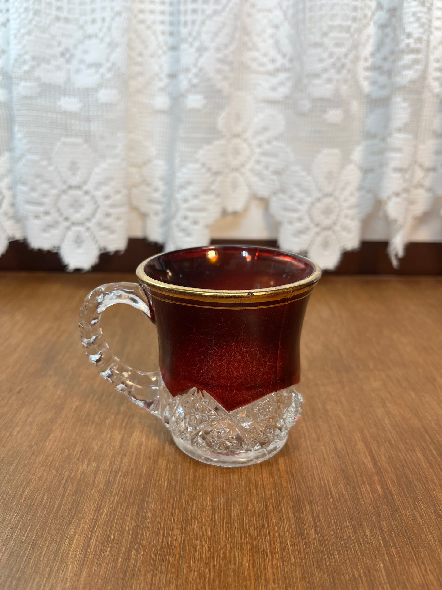 Vintage Collectible Ruby Stained Winona, Minnesota Souvenir Glass