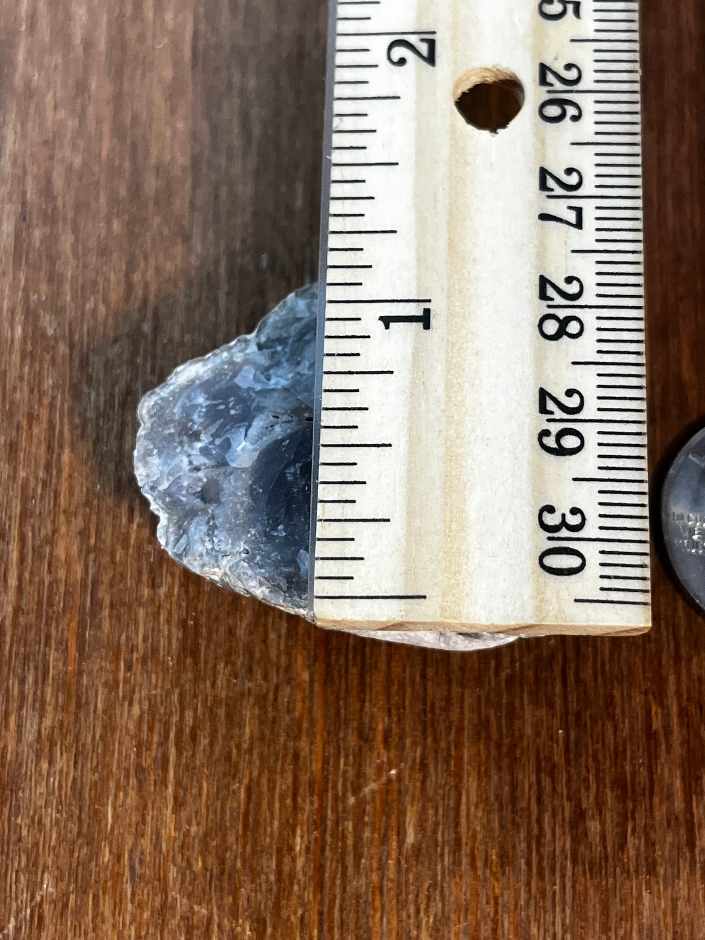 Natural Bluish Gray Crystal Filled Geode