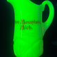 Vintage Heisey Iron Mountain Michigan Pineapple Souvenir Uranium Glass