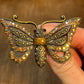 Two Vintage Sweet Romance USA Butterfly Brooches