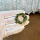 Vintage Green Uranium Glass Wreath Brooch