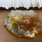 Vintage Iridescent Carnival Grape Glass Trinket