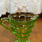 Vintage Uranium Indiana Glass Tea Room Cream And Sugar Set