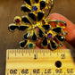 Vintage Colorful & Black Accent Butterfly Brooch