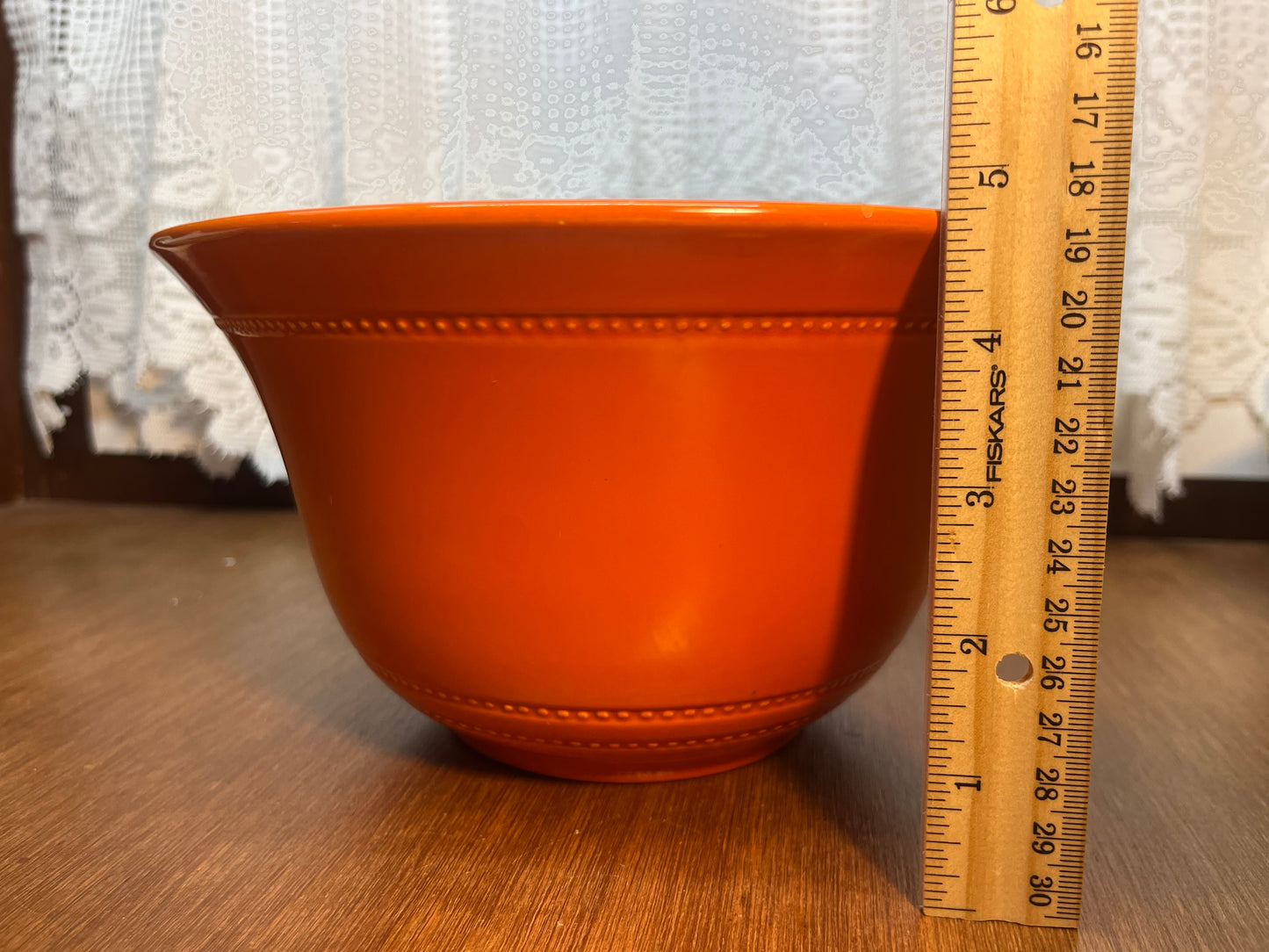 Vintage Hall Radiant Ware Atomic Orange Mixing Bowl