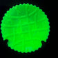 Vintage Uranium Glass Lattice Grape Vine Northwood Plate