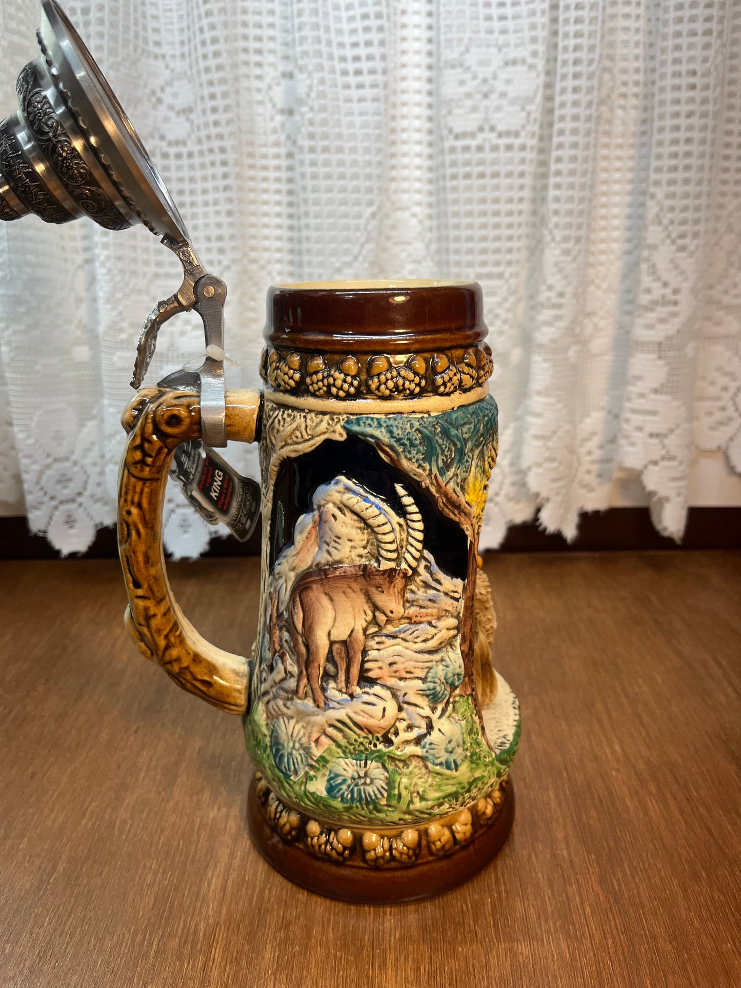 Made In Germany Owl Wildlife King Beer Stein