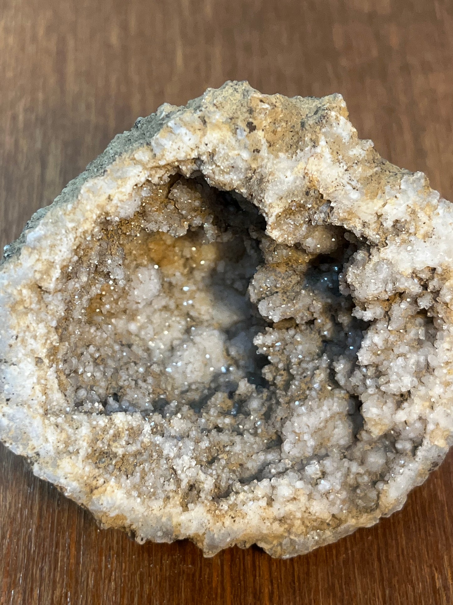 Beautiful Natural Brown & Clear Crystal Geode