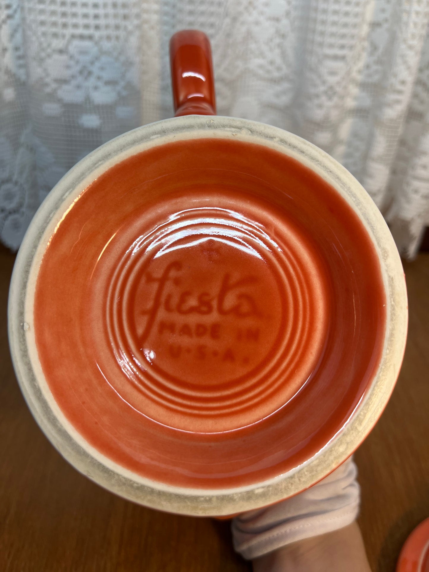 Vintage Persimmon Fiesta Ware Pitcher