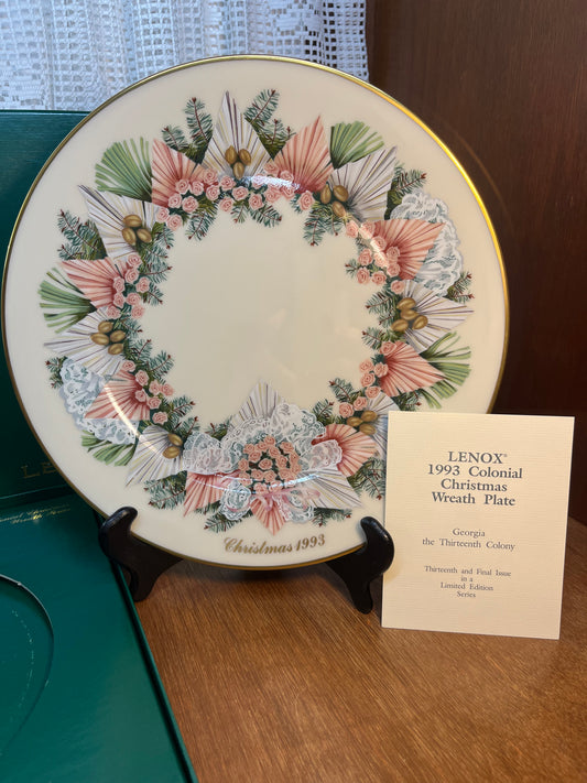 Vintage Collectible Lenox Colonial Wreath Series 1993 Decorative Plate (Copy)