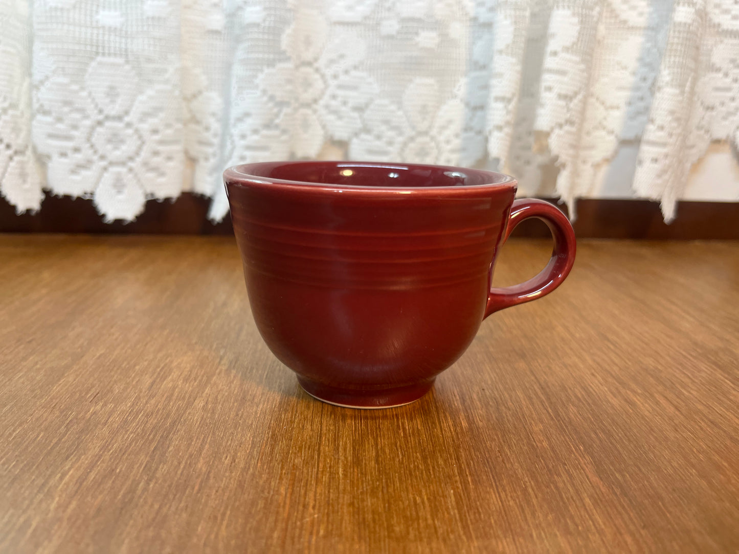 Maroon Homer Laughlin Fiesta Ware Tea Cup