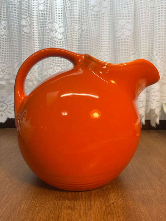 Vintage Atomic Orange Ball Pitcher