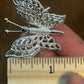 Vintage Monet Silver Tone Butterfly Brooch