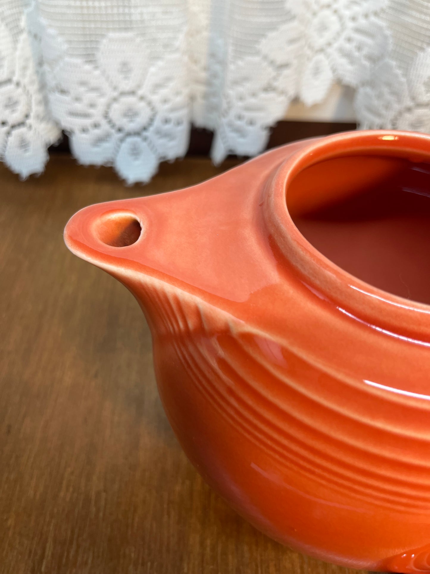 Vintage Persimmon Fiesta Ware Pitcher