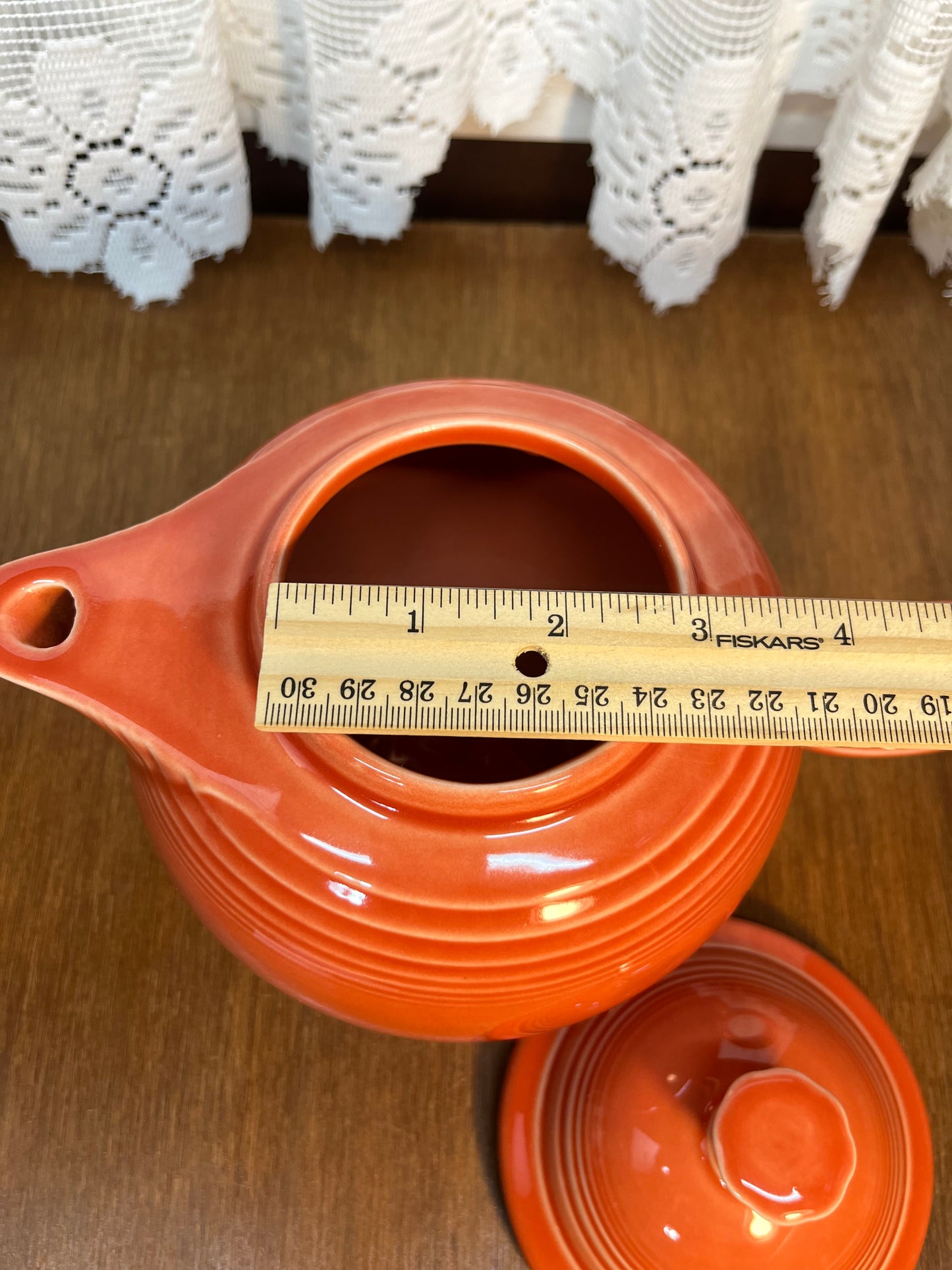 Vintage Persimmon Fiesta Ware Pitcher