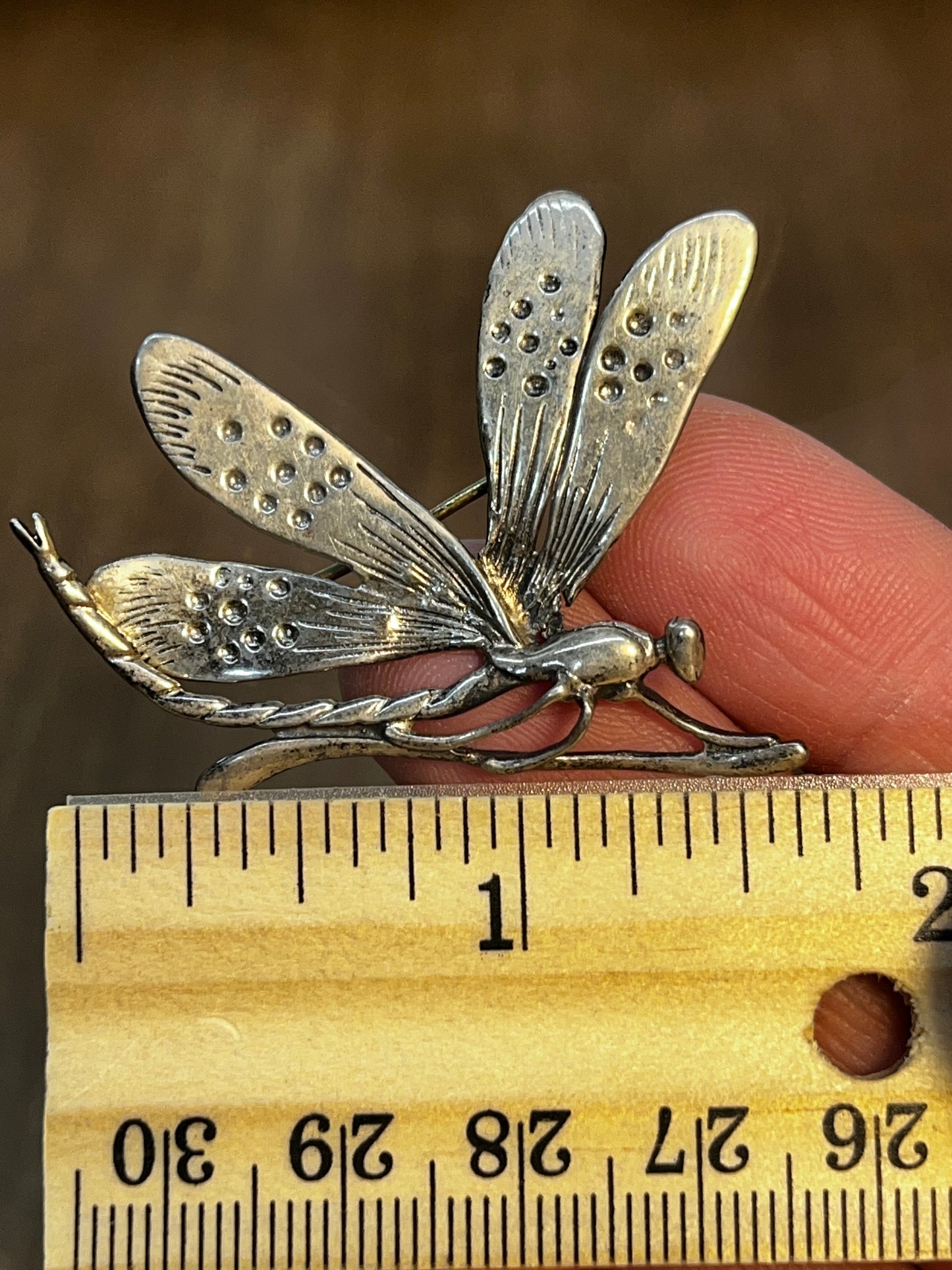 Vintage 925 Dragonfly Brooch