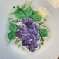 Vintage Macbeth Evans Monax Petal ware Hand-painted Fruit Design Plates