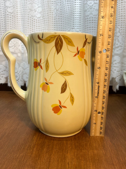 Vintage Uranium Glazed Autumn Leaf Hall’s Superior Pitcher