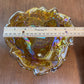 Vintage Iridescent Carnival Grape Glass Trinket