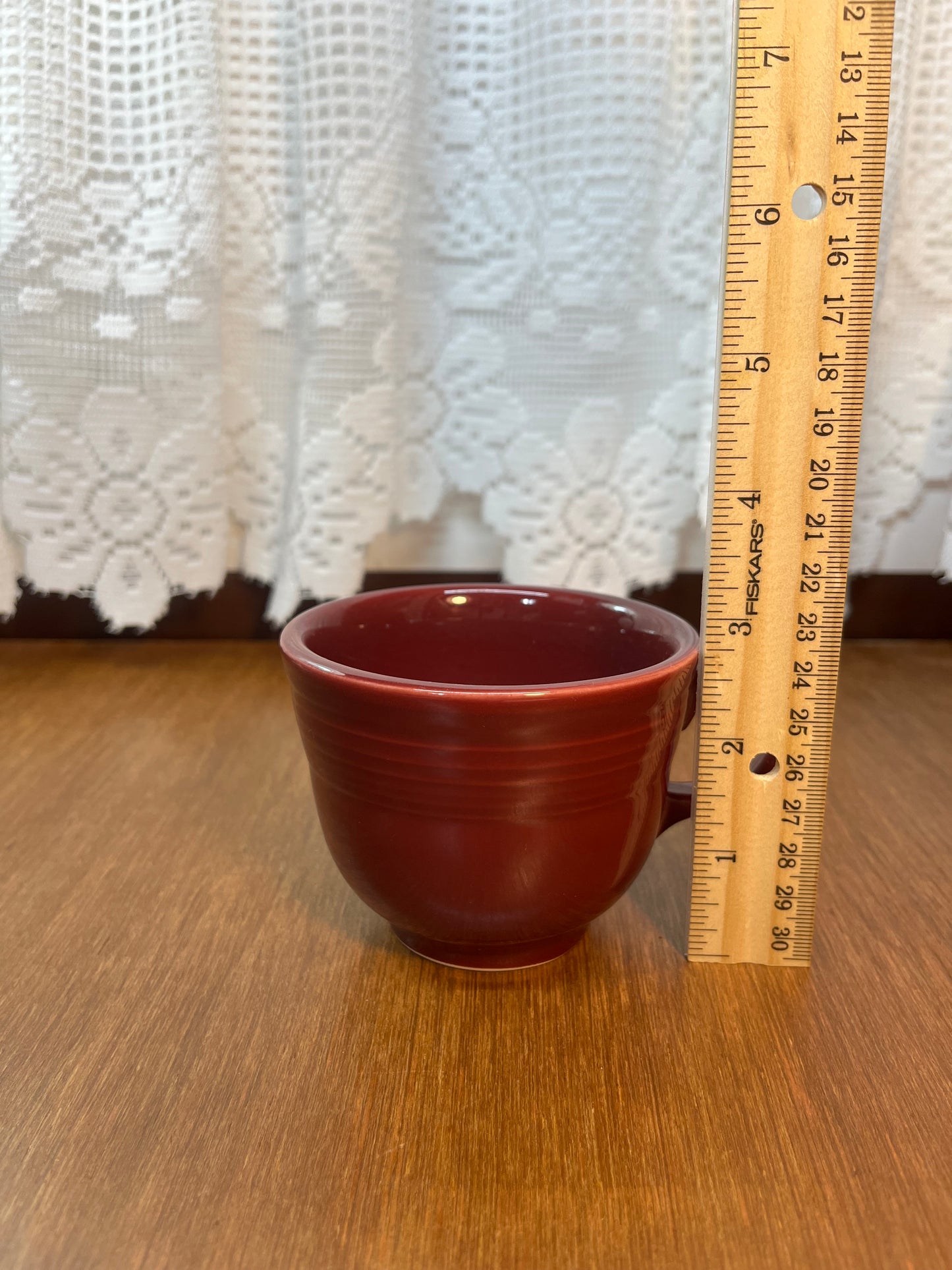 Maroon Homer Laughlin Fiesta Ware Tea Cup