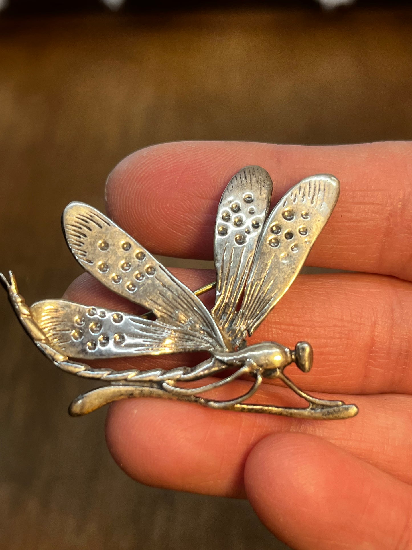 Vintage 925 Dragonfly Brooch