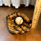 Antique Decorative Baseball Mitt & Baseball Figurine