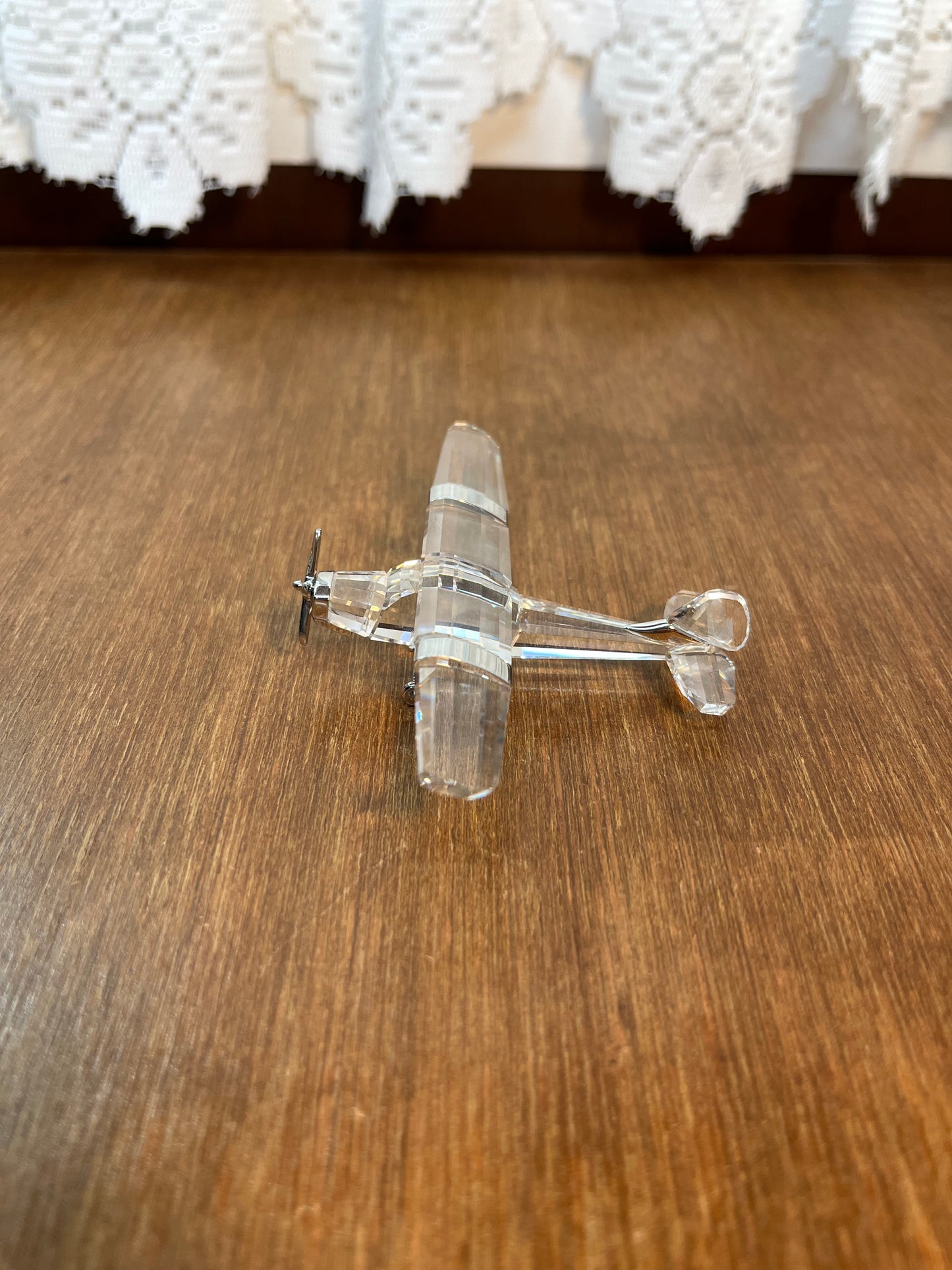 Collectible Clear Airplane Figurine