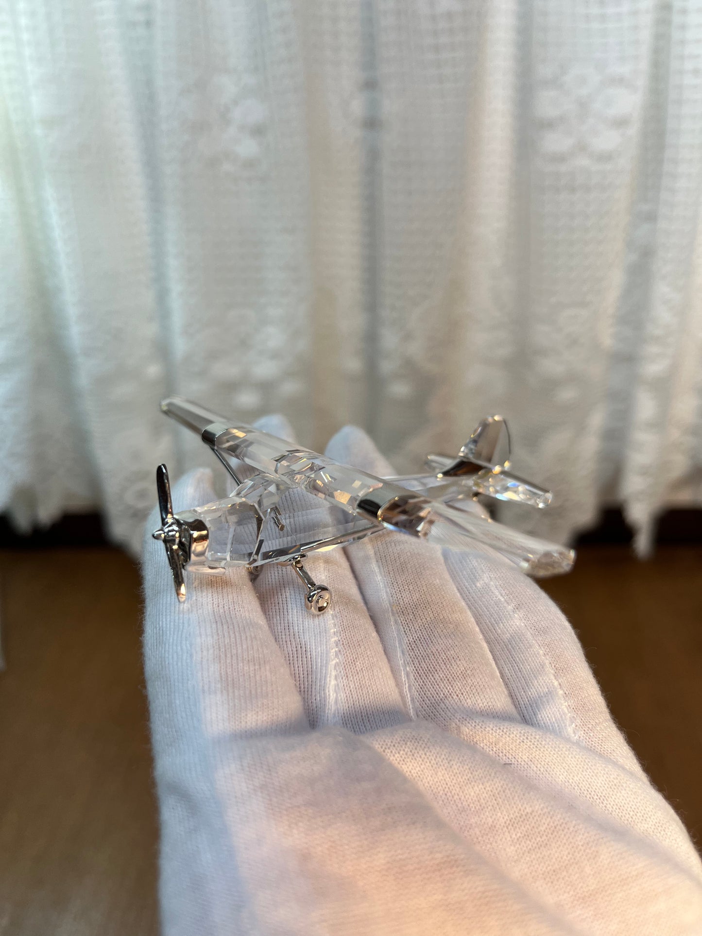 Collectible Clear Airplane Figurine