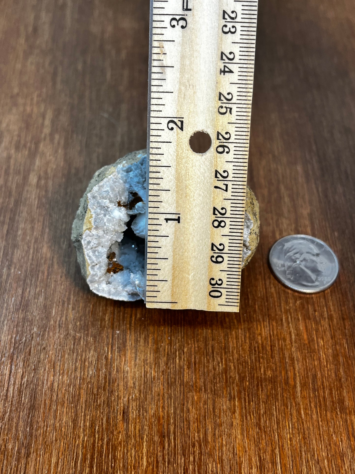 Unique White Geode With Brown & White Minerals And Crystals Inside