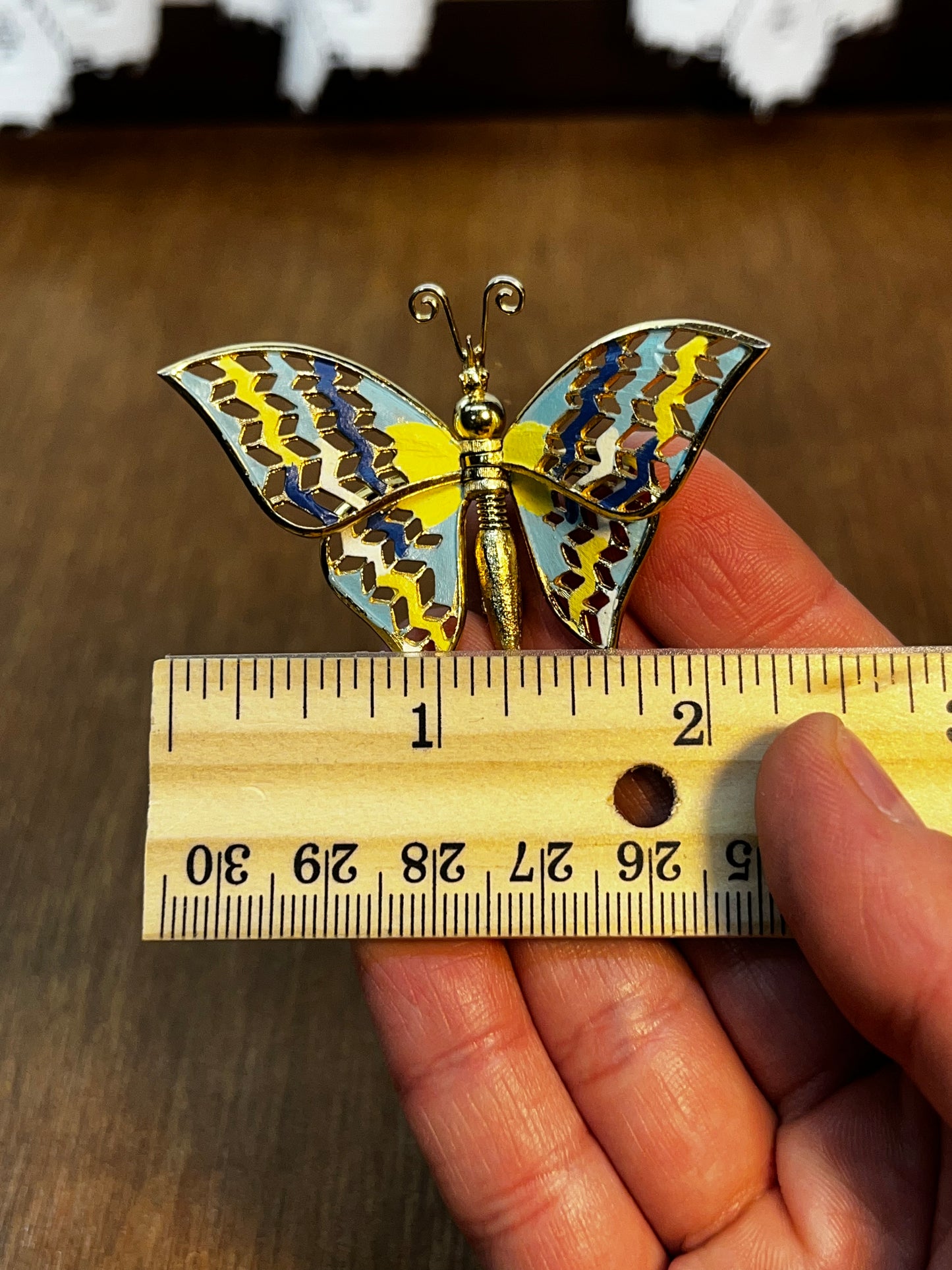 Vintage Mechanical Butterfly Brooch