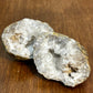 Geode With White And Grey Crystals