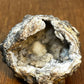 Unique Gray Crystal Filled Natural Geode