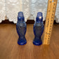 Vintage Blue Glass Avon Salt & Pepper Shakers