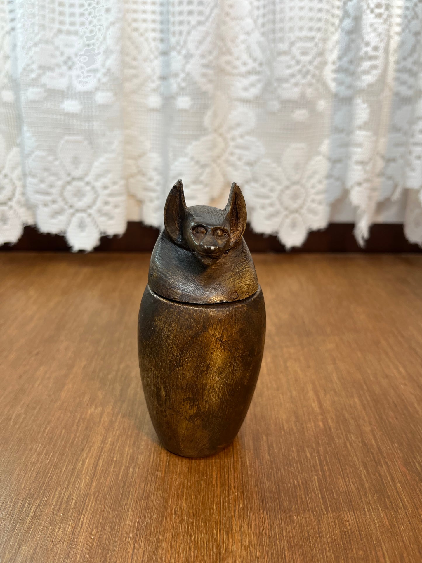 Vintage Egypt Anubis Canopic Jar