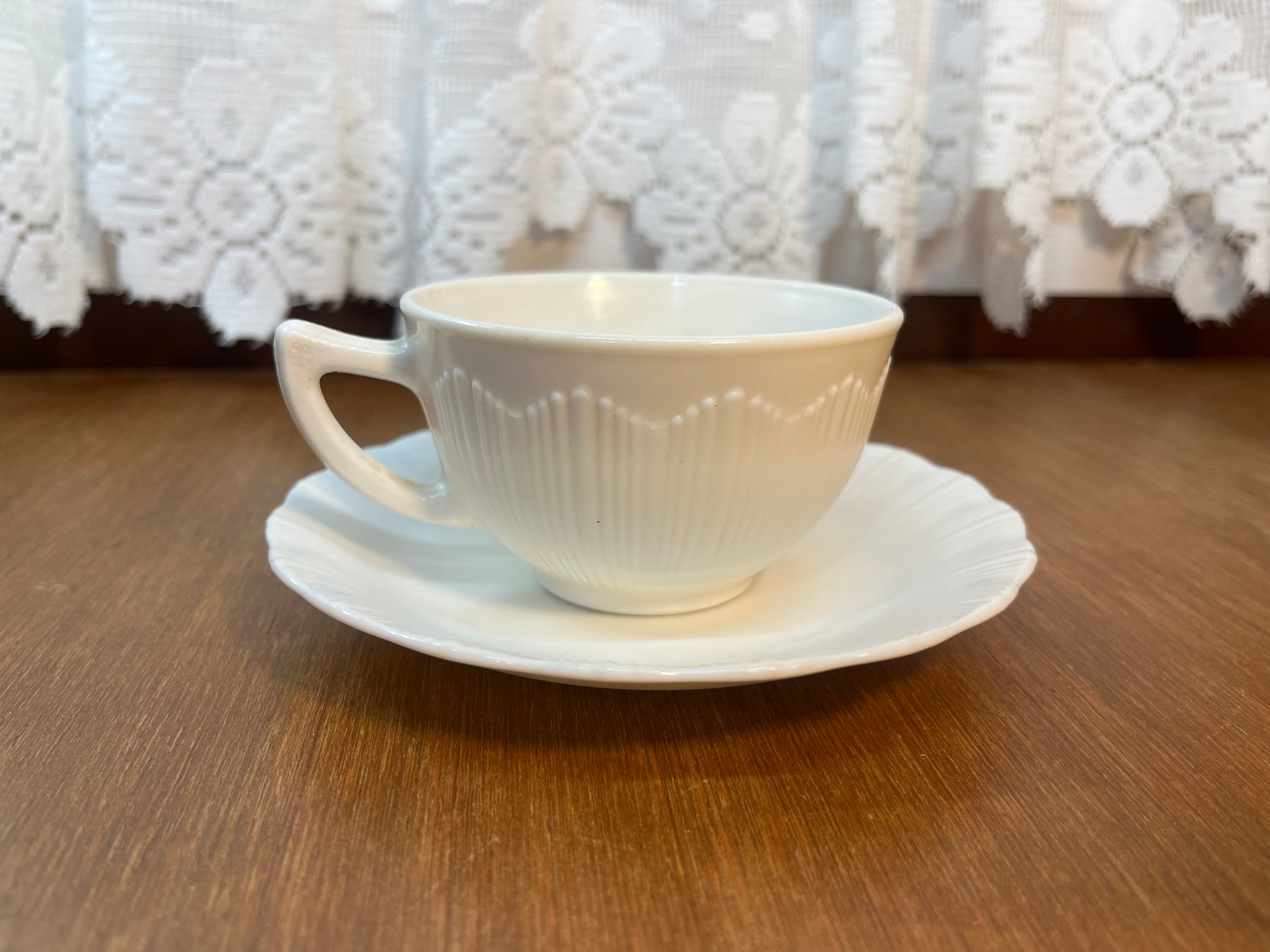 DUNCAN BQ SM TEA CUP AND SAUCER