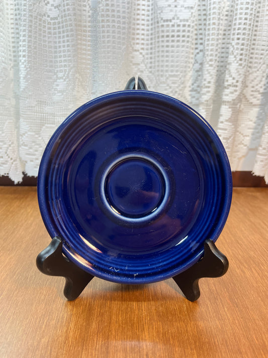 Cobalt Blue RRC Lead Free Homer Laughlin Fiesta Ware Tea Cup Plate