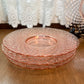 Vintage Manganese Pink Diamond Quilted Depression Glass Plates