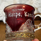 Vintage Collectible Ruby Stained La Harpe, Kansas Souvenir Glass