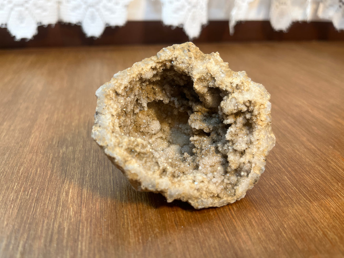 Beautiful Natural Brown & Clear Crystal Geode