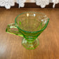 Vintage Uranium Indiana Glass Tea Room Cream And Sugar Set